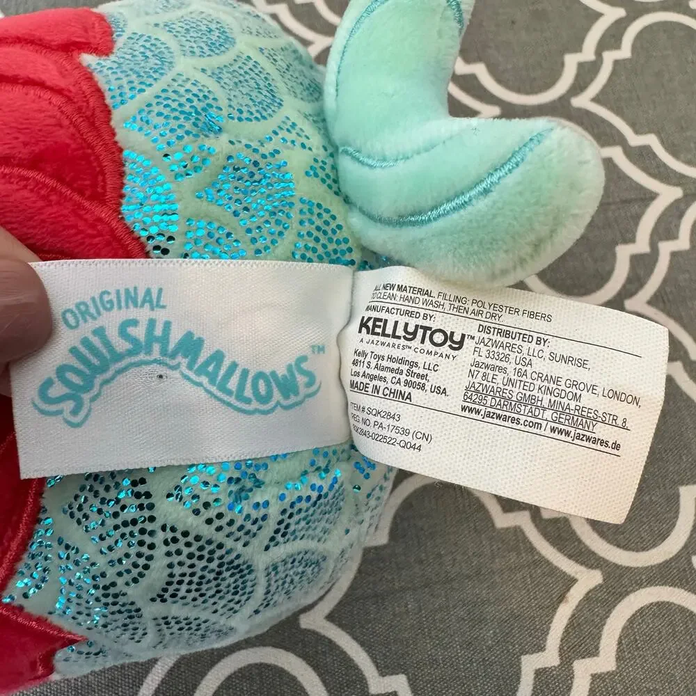 Disney Little Mermaid Squishmallows Doll Plush Stuffed Animal Character Toy Play